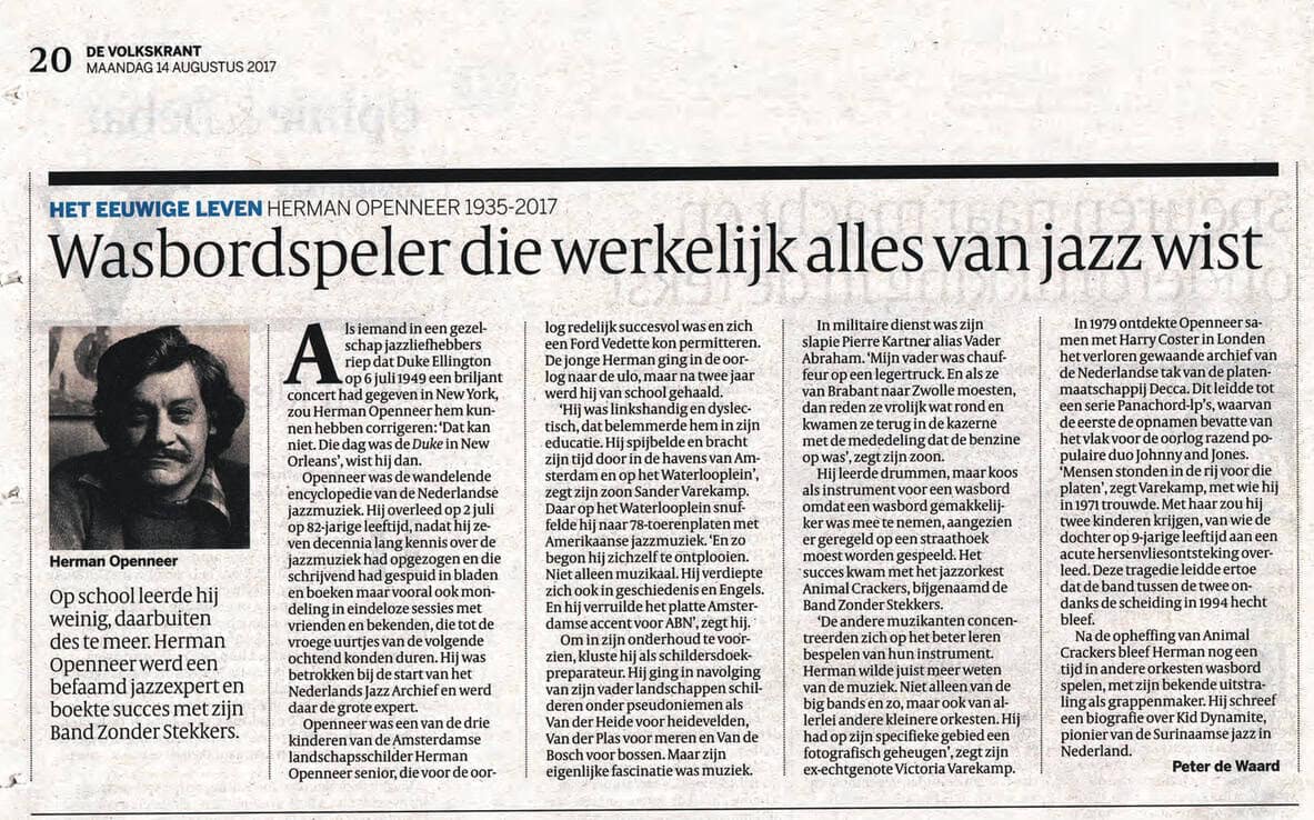 Eer voor Herman Openneer